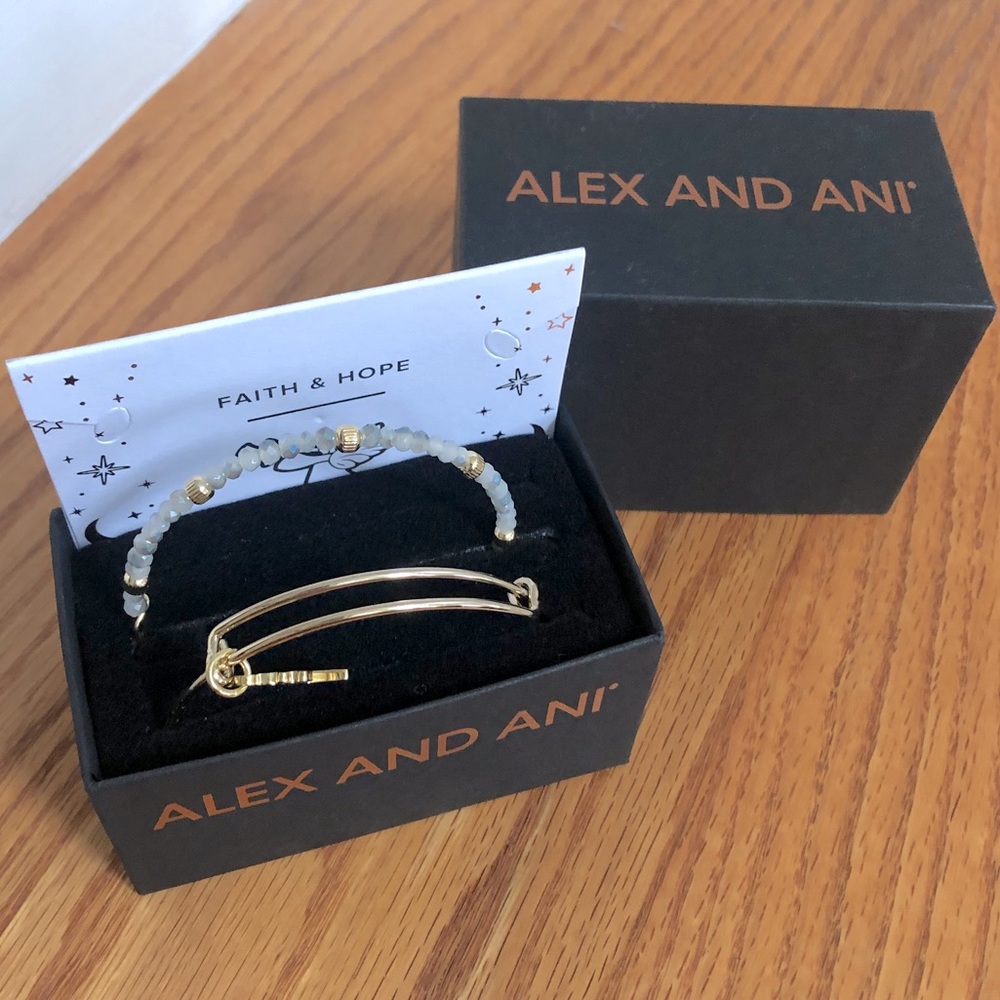 Alex and Ani Faith & Hope Angel Bracelet Set